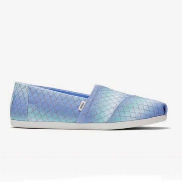 Toms Alparagata Multi Iridescent Mermaid Scales Slip Ons I Size 7 - Picture 4 of 4